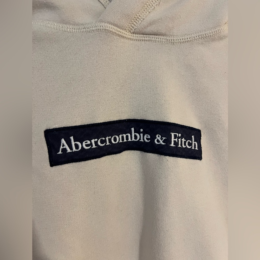Abercrombie & Fitch Cream Sweatshirt hoodie - Picture 3 of 4